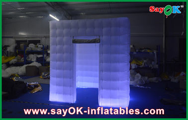 Inflatable Led Photo Booth Portable Square Inflatable Room / Outdoor Inflatables Kuning