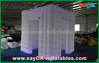 Lucu Photo Booth Props Shopping Mall Dua Pintu Pernikahan Inflatable Photo Booth Portable Dengan Led