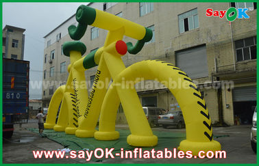 Bentuk disesuaikan Raksasa Promosi Inflatable Model Sepeda dengan CE Blower