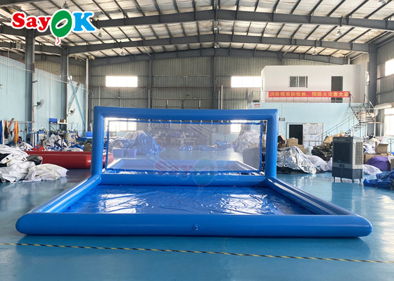 Olahraga Air Inflatable Kolam Renang Raksasa Bola Volleyball Lapangan Bola Volleyball Air Inflatable Lapangan 10x5x2.1mH