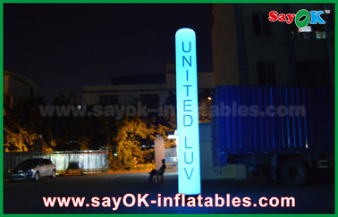 Outdoor Inflatable Pencahayaan Dekorasi Led Panjang Tabung Air Pillar Balloon Untuk Pernikahan
