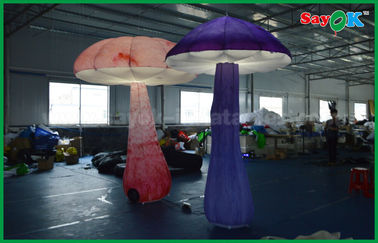 Inflatable raksasa pencahayaan berbentuk meledakkan jamur untuk acara dekorasi