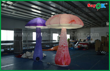 Inflatable raksasa pencahayaan berbentuk meledakkan jamur untuk acara dekorasi