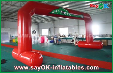 Lengkungan Garis Selesai Tiup PVC Merah Dicetak Mulai Lengkungan Garis Selesai Jahit Ganda Lengkungan Pintu Masuk Tiup