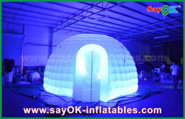 Tenda Tiup Kubah Igloo Warna Berubah Pencahayaan Tenda Kubah Tiup Bulat Dengan Bahan Kain Oxfor