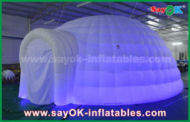 Inflatable Nightclub White Round Inflatable Dome Tent Tenda Acara Komersial Untuk Pesta / Pameran Dagang