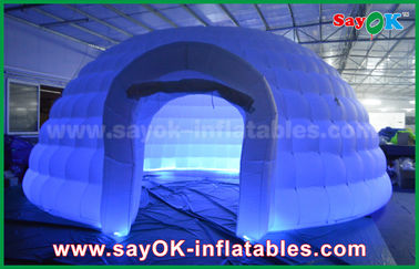 Inflatable Nightclub White Round Inflatable Dome Tent Tenda Acara Komersial Untuk Pesta / Pameran Dagang