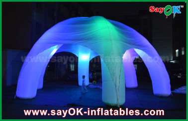 Klub Malam Tiup 5 Kaki Pencahayaan LED Tenda Kubah Tiup Laba-laba Tiup Dengan Blower CE / UL