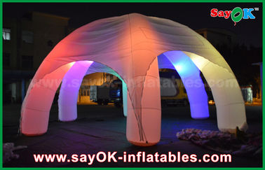 Klub Malam Tiup 5 Kaki Pencahayaan LED Tenda Kubah Tiup Laba-laba Tiup Dengan Blower CE / UL