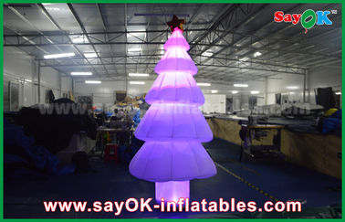 3m Inflatable Light Dekorasi LED Lighting Pohon Natal Dengan Bahan Nylon