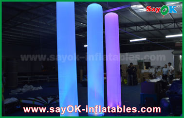 3m Tinggi Nylon Cloth Inflatable Lighting Dekorasi Pilar Bentuk Untuk Iklan
