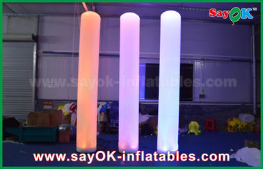 3m Tinggi Nylon Cloth Inflatable Lighting Dekorasi Pilar Bentuk Untuk Iklan