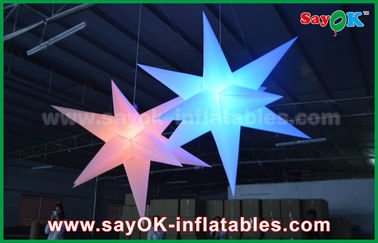 Nilon iklan LED bintang balon dekorasi tiup kolam dengan CE / UL Blower
