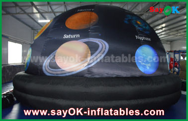 210 D Oxford Cloth Dan Proyeksi Inflatable Planetarium Dome Warna Hitam