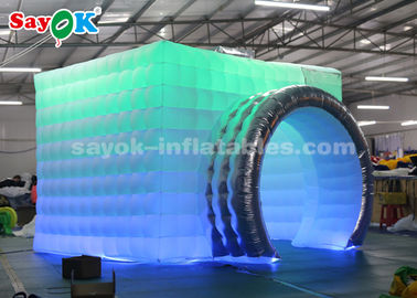 Portable Photo Booth Inflatable Photo Studio Ringan Inflatable Photo Booth Double LED Strips Untuk Pameran Dagang