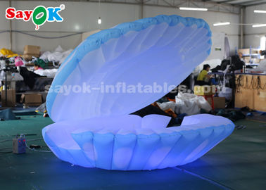 Raksasa 4mH Colorful Pencahayaan Inflatable Led Shell Untuk Dekorasi Pernikahan