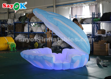 Raksasa 4mH Colorful Pencahayaan Inflatable Led Shell Untuk Dekorasi Pernikahan