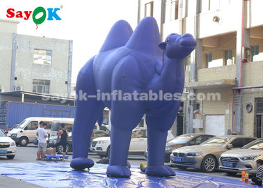 Balon Hewan Inflatable Biru Gelap Karakter Kartun Inflatable Untuk Iklan Luar Ruang / Unta Inflatable Raksasa