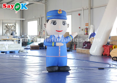 Iklan Inflatable 1.5m Tinggi Inflatable Karakter Kartun Polisi Model Untuk Iklan