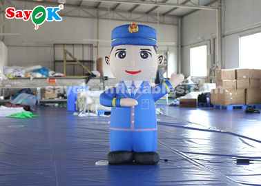Iklan Inflatable 1.5m Tinggi Inflatable Karakter Kartun Polisi Model Untuk Iklan
