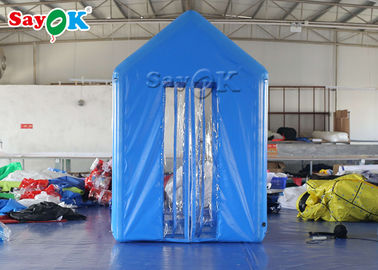 2x2x3 M Biru PVC Tiup Medis Tenda Desinfeksi Atomisasi Manusia Pintu