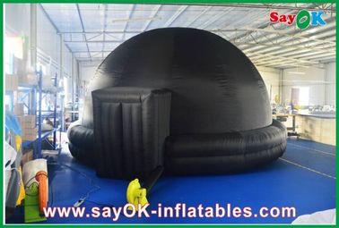 Hitam Inflatable Planetarium, Durable Inflatable Tent Proyeksi Ponsel Cinema